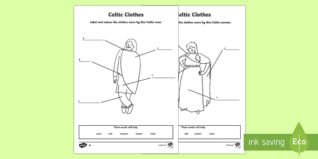 Celtic Clothes Worksheet - Teaching Resource - CfE Learners