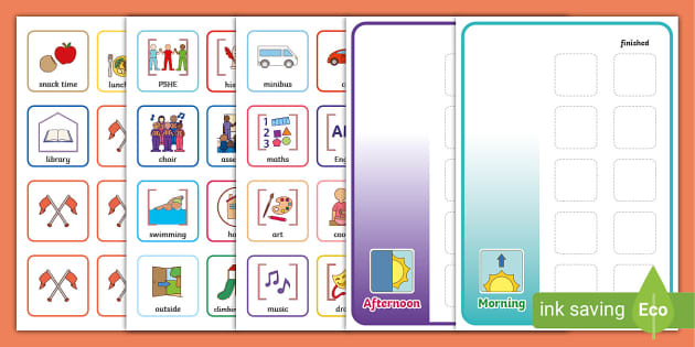 Twinkl Symbols: Morning And Afternoon Visual Timetable