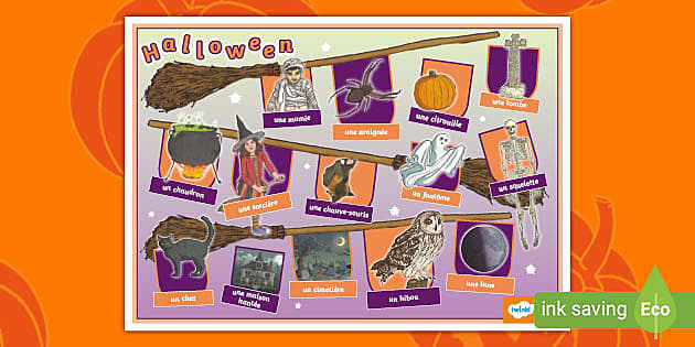 👉 French: Halloween Word Mat - Twinkl - KS2 - Twinkl