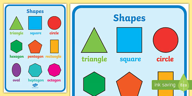 Shapes Clip Art First Grade 2D Shapes