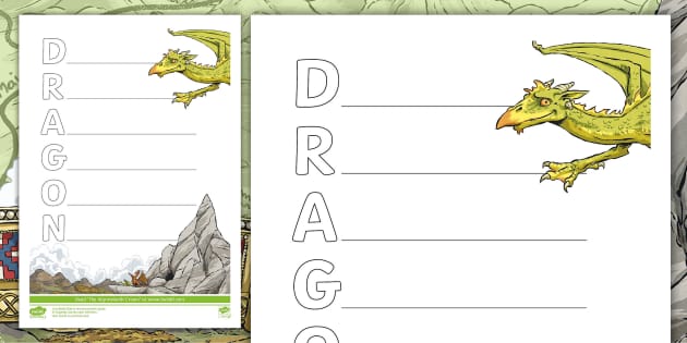 Dragon Acrostic Poem | Primary Resources - Twinkl