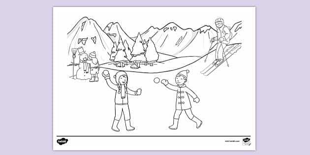Winter Colouring Page PDF - KS1 Resources (teacher made)