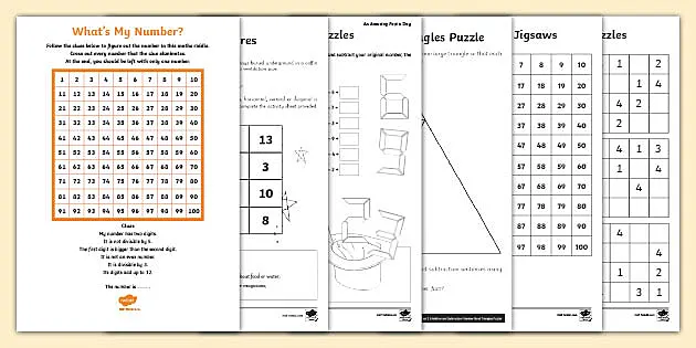 FREE! - 👉 Maths Week Puzzles Pack | Maths Resources - Twinkl