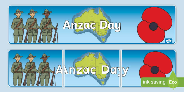 Anzac Day Display Banner - Australia - Events (teacher made)