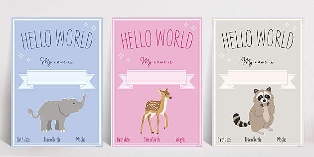 Baby Birth Announcement Postcard Pack | Twinkl Party
