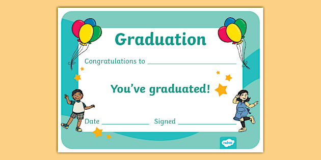 School Graduation Certificate - End of the School Year Graduation ...