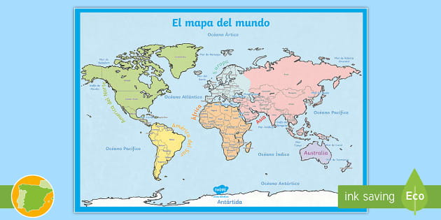 Mapa del mundo en verde  Mapamundi, Mapa del mundo, Mapas