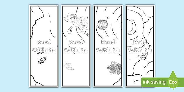 Free Ocean Themed Bookmarks To Colour Resources Twinkl