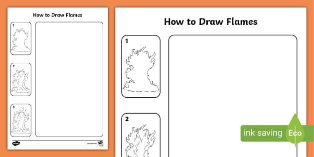 Free How To Draw Flames Activity Teacher Made Twinkl