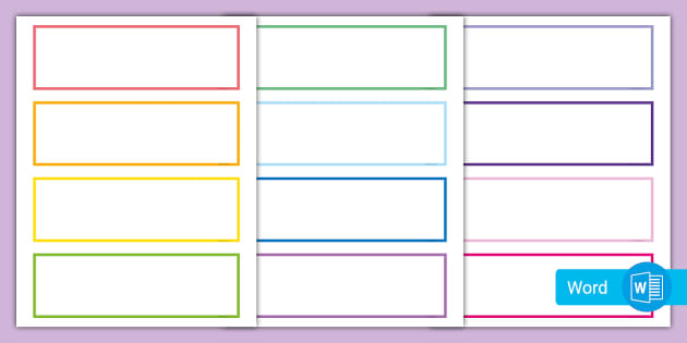 blank printable label