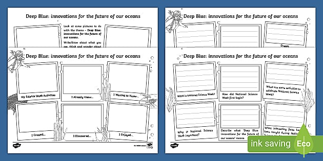 Ocean Science Snapshots Worksheets (teacher made) - Twinkl