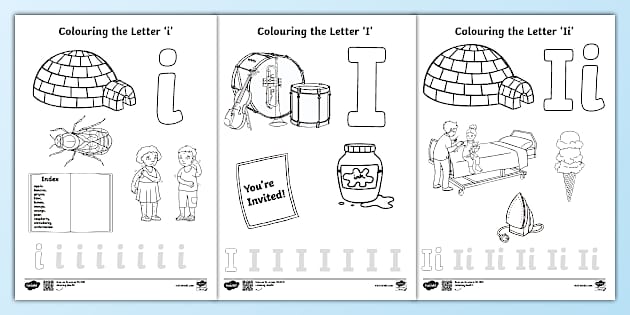 Letter I Colouring Pages - i Pictures (teacher made)