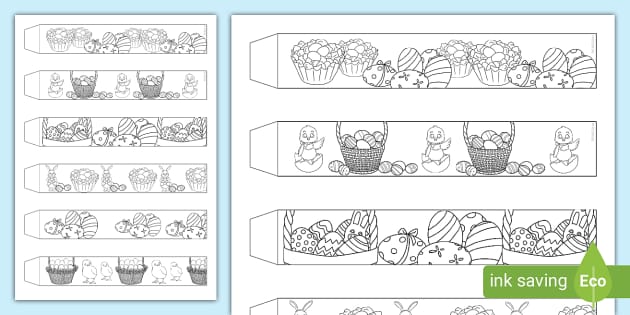 Easter Paper Chain Colouring Activity - Twinkl - KS1