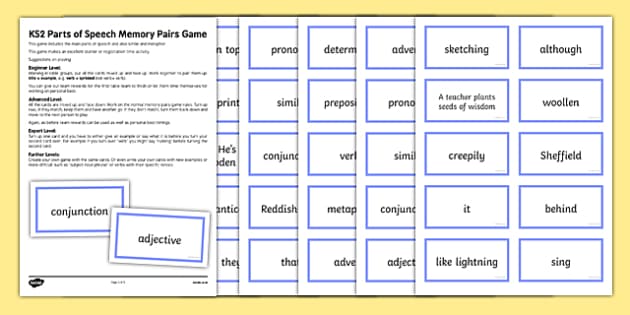 Parts of Speech Games (2-Game Set)