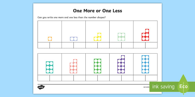 One More One Less Worksheet Ks1 Primary Resources One More One Less Worksheet Ks1 Primary Resources