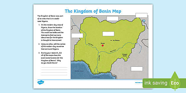 KS2 The Kingdom of Benin Map Activity - Twinkl