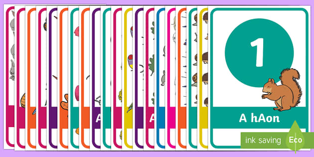 Numbers In Irish 1 20 Display Pack Counting In Irish