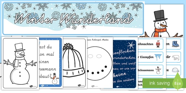 Winter Wunderland Materialien für die Klassenraumgestaltung