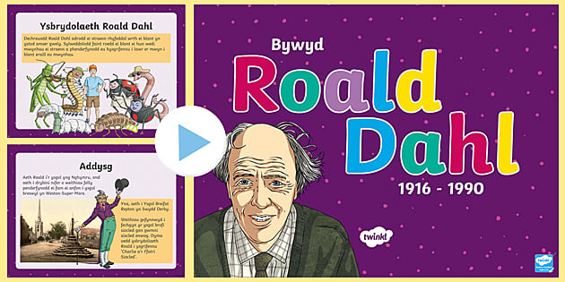 Pŵerbwynt Bywyd Roald Dahl - Adnoddau Dysgu Twinkl - Twinkl