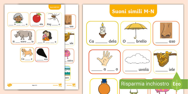 Suoni Simili M-N Sostegno (l'insegnante Ha Fatto) - Twinkl