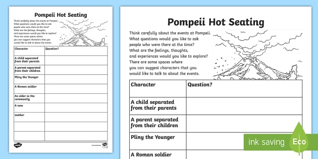 Pompeii The Last Day Worksheet