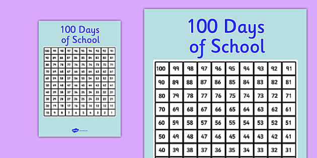 100 Days of School Poster (teacher made) - Twinkl