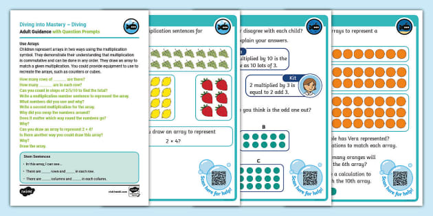 👉 Year 2 Diving into Mastery: Step 6 Use Arrays Activity Cards