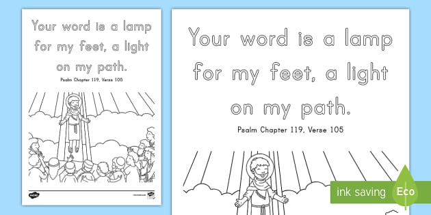 Psalm 119 105 Coloring Page Teacher Made