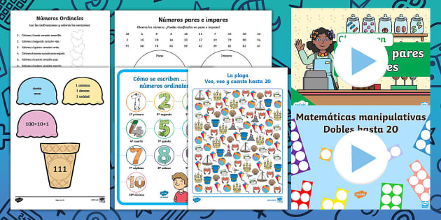 Pack De Matemáticas: Utilización De Los Números Ordinales