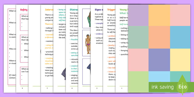 Young People and Self-Harm Information Booklet - Twinkl