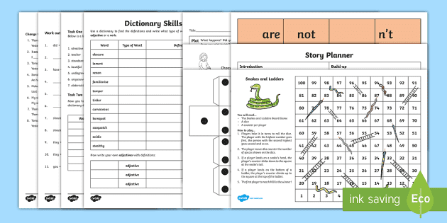 activity pack primary resources literacy homework
