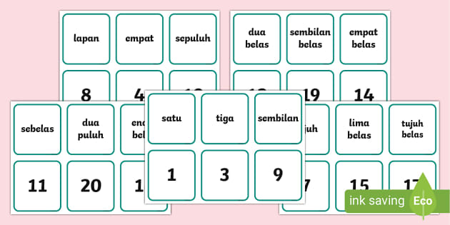 Kad Imbasan Padankan Nombor Dengan Perkataan Twinkl 4111