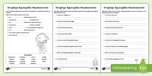 Byvoeglike Naamwoorde Plakkaat (Teacher-Made) Twinkl, 54% OFF