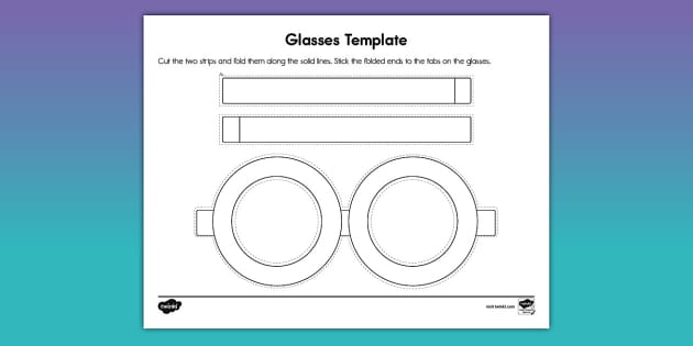 Free Printable Glasses Templates for Crafts 