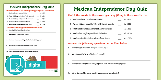 Mexican Independence Day Quiz