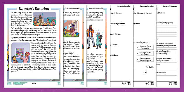 Rameena's Ramadan Differentiated Reading Comprehension Activity