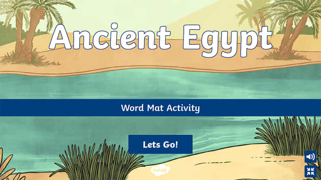 Ancient Egypt Interactive Word Mat Activity - Twinkl