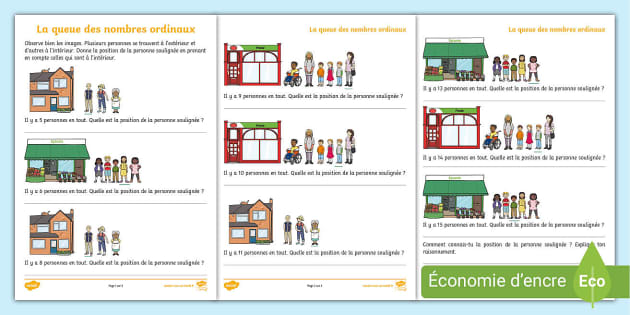 nombres ordinaux 1 20