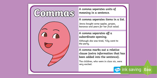 comma punctuation mark