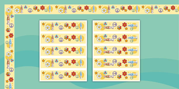 70s Groovy Bulletin Board Borders (teacher made) - Twinkl