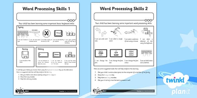 Computing: Microsoft Word Processing Skills: Year 1 Home Learning Task