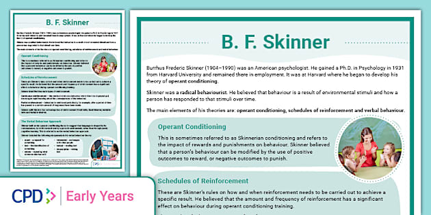 B. F. Skinner | Poster (teacher made) - Twinkl