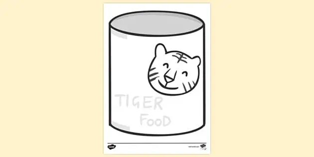 Free Tiger Cute Food Colouring Pages Colouring Sheets