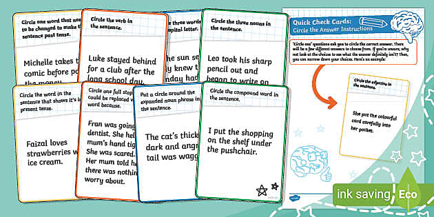 SAT SPaG Quick Check Cards | Parents Revision Support