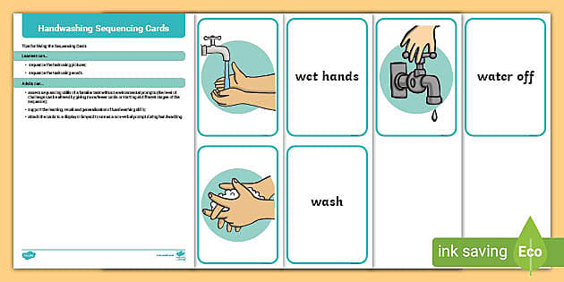 Handwashing Sequencing Cards (teacher made) - Twinkl