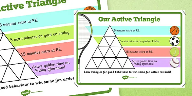 Our Active Triangle Reward Sheet (teacher made) - Twinkl
