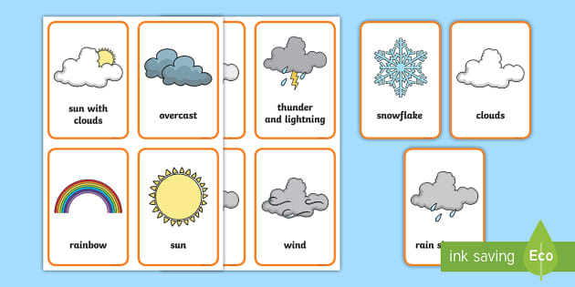 Esl Weather Flashcards Weather Esl Resources Twinkl