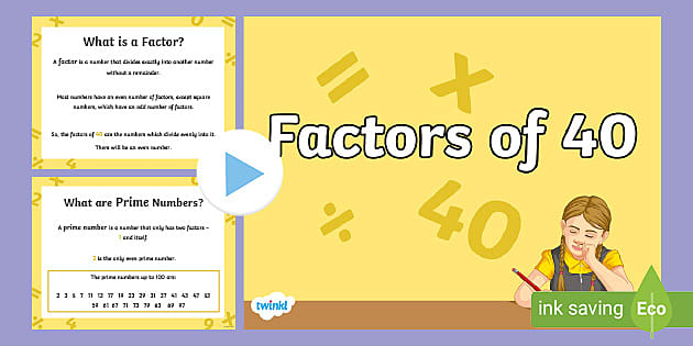 What is a factor? 