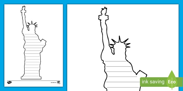 Statue of Liberty Writing Template (teacher made) - Twinkl