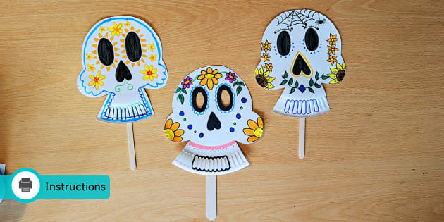 Day Of The Dead Mask Template